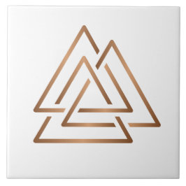 Azulejo Moderno do Nó da Trindade - Bronze Minimal