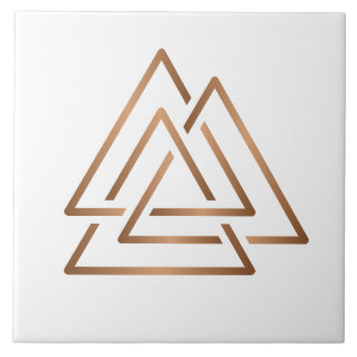 Azulejo Moderno do Nó da Trindade - Bronze Minimal