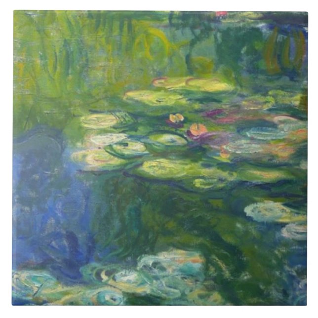 Azulejo modular direito de Lilly da água de Monet (Frente)