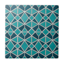 Azulejo Mosaico Geométrico de Diamante Turquesa de