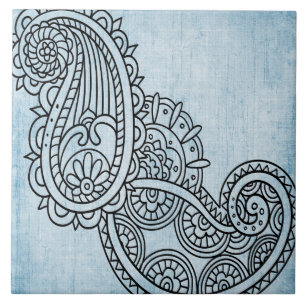 Azulejo Motif Azul Mehndi