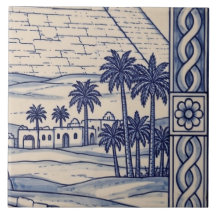 Azulejo Mural Egito Telha 4 de 6 Meio Direito