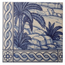 Azulejo Mural Egito Telha 5 de 6 Inferior Esquerdo