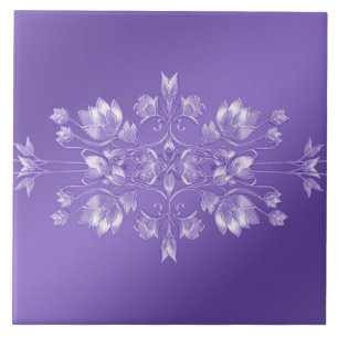Azulejo na moda Purple Floral Cerâmica