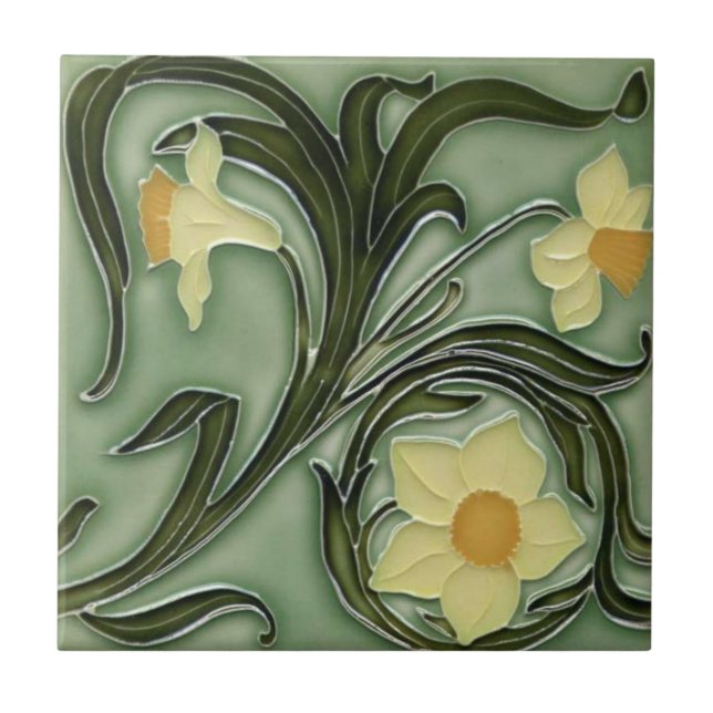 Azulejo - Narcisos Art Nouveau (Frente)