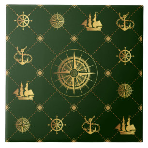 Azulejo Náutico Dourado