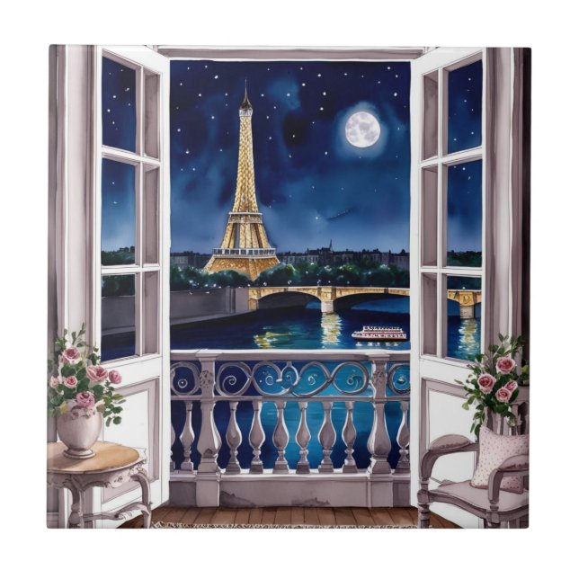 Azulejo Noturno em Paris (Frente)