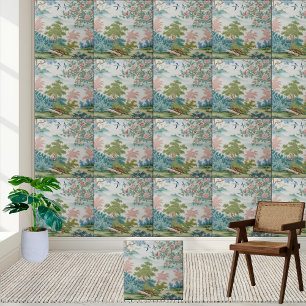 Azulejo Oriental Chinoiserie Wall