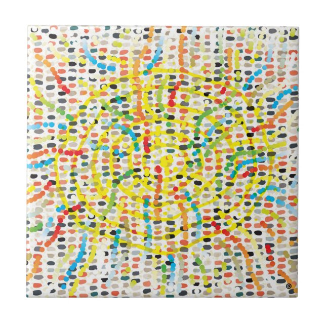 Azulejo original moderno de quatro cerâmicas (Frente)