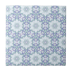 Azulejo ornamentado ou trivet do teste padrão