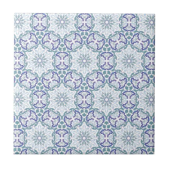 Azulejo ornamentado ou trivet do teste padrão (Frente)