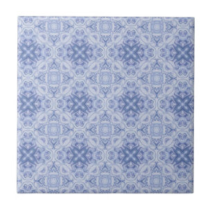 Azulejo Padrão Azul e Branco