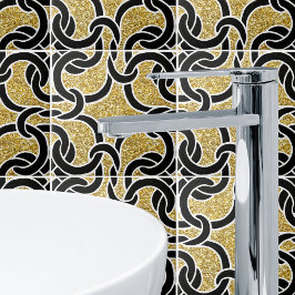 Azulejo Padrão Dourado Céltico Céltico Nó Invisíve