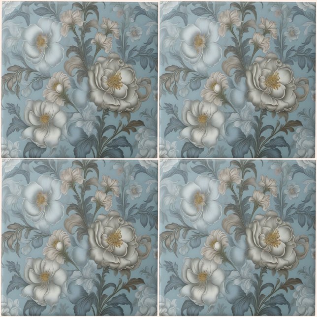 Azulejo Paraíso Xilofone (Xylophone Paradise Ceramic Tile
(Four by Four)
)
