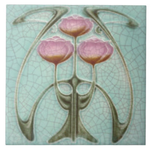 Azulejo - Peônia Rosa Antiga