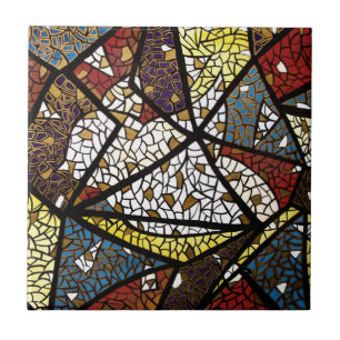 Azulejo pequeno cerâmico do Natal da pomba da paz