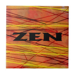 Azulejo pequeno com fio preto Zen