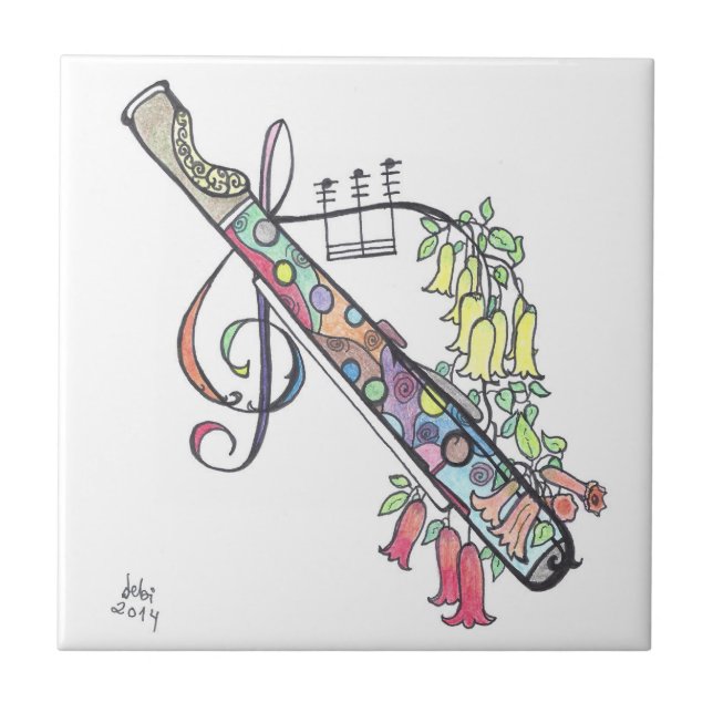 azulejo pequeno:  flauta (Frente)