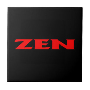 Azulejo pequeno preto vermelho Zen