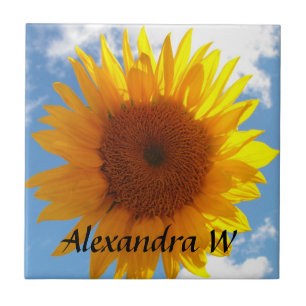 Azulejo personalizado amarelo brilhante do céu