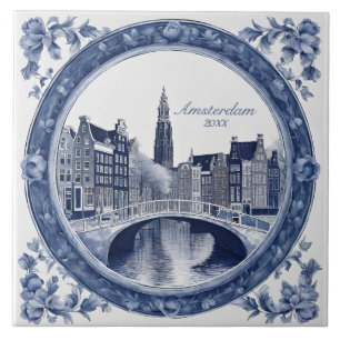 Azulejo Personalizado Blue Delft Amsterdam Souveni