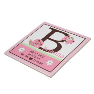 Azulejo Personalizado de Estatísticas de Nascimen
