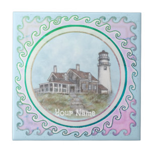 Azulejo personalizado do Farol de Cabo Cod