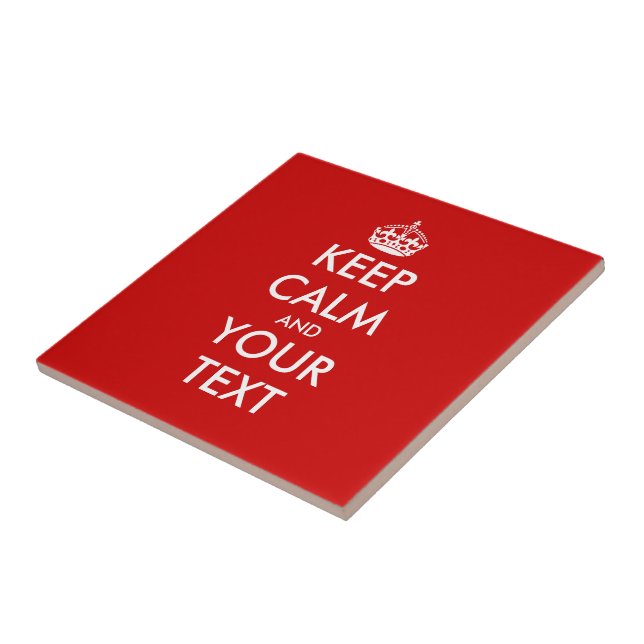 Azulejo Personalizado Keep Calm | Texto personaliz (Lateral)