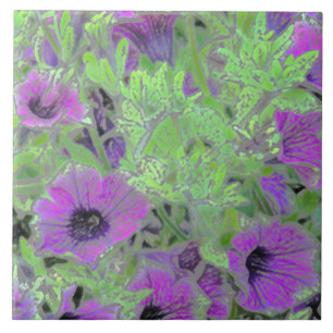 AZULEJO/PETUNIAS FLORÍMICAS/EFFE PAINÉTICA