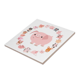 Azulejo Pig Mandala
