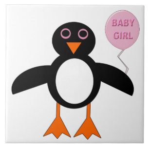 Azulejo Pinguim-Menina Rosa-Gelado