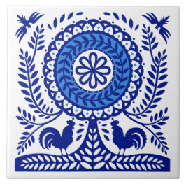 Azulejo Polonês da Árvore Azul