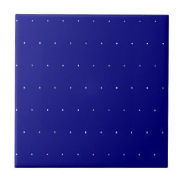 Azulejo Pontilhado de Azul e Branco