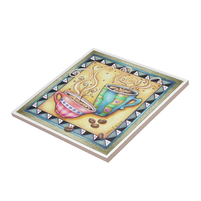 AZULEJO, PORTA COPOS - FEIJÕES LEGAL! ARTE DO CAFÉ (Lateral)