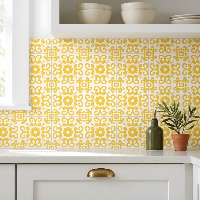 Azulejo Português Amarelo Branco 2 (Criador carregado)