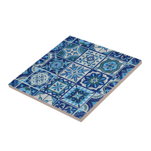 Azulejo Português Azul Índigo Decorativo Lisboa