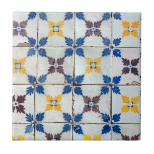 Azulejo Português Estrela Azul Vintage