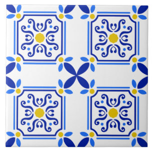 Azulejo Português Mediterrâneo Tradicional