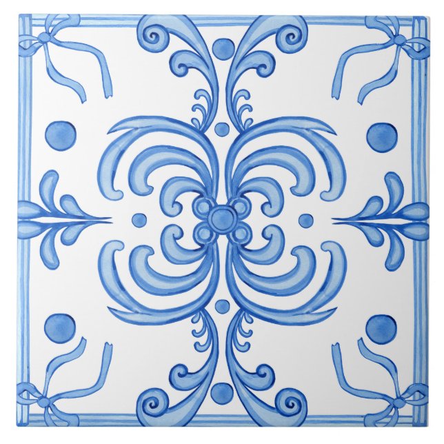 Azulejo Português Mediterrâneo Tradicional (Frente)