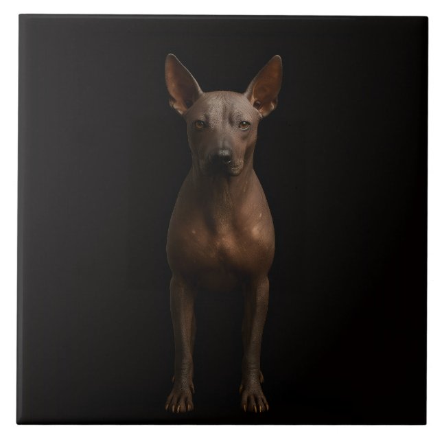Azulejo Preto 4 Luxe com Cão Pila Argentino (Frente)