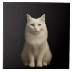 Azulejo Preto 4 Luxe com Gato Angora Turco