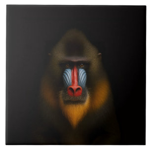 Azulejo Preto 4 Luxe com Mandril Exótico