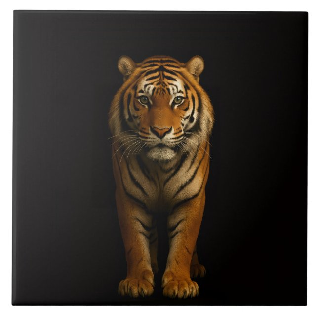 Azulejo Preto 4 Luxe com Noble Tiger (Frente)