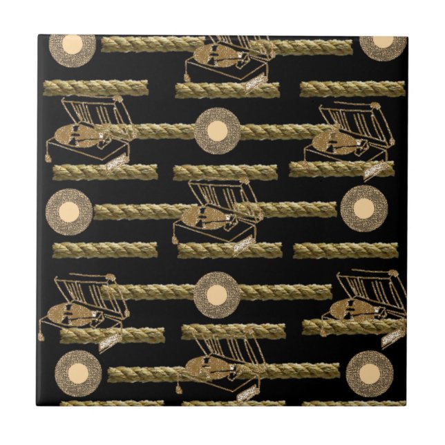 Azulejo Preto Cordão do País (Frente)