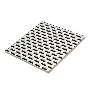 Azulejo Preto e Branco Listrado