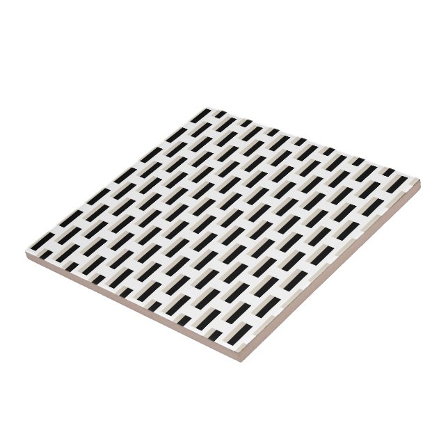 Azulejo Preto e Branco Listrado (Lateral)