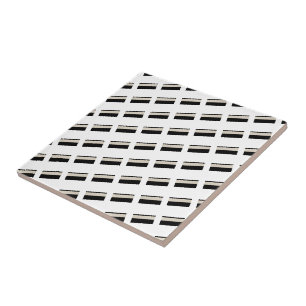 Azulejo Preto e Branco Listrado