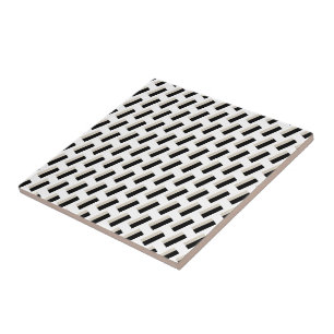 Azulejo Preto e Branco Listrado