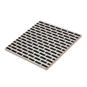Azulejo Preto e Branco Listrado