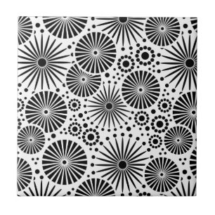 Azulejo preto e branco moderno